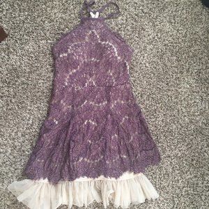 Purple Lace detail with Cream